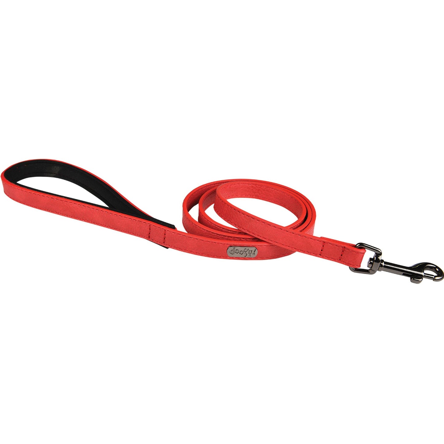 Laisse Rouge Simili Cuir Doogy Glam