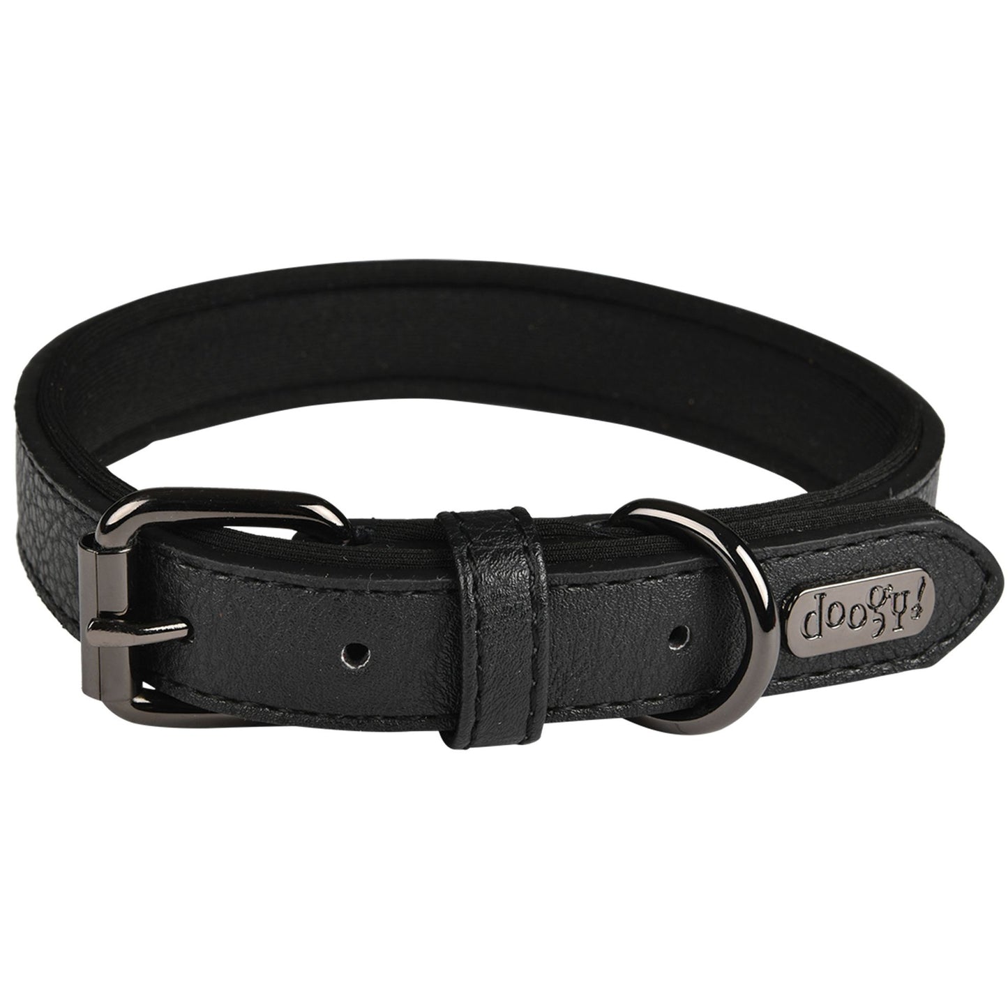 Collier Noir Simili Cuir Doogy Glam