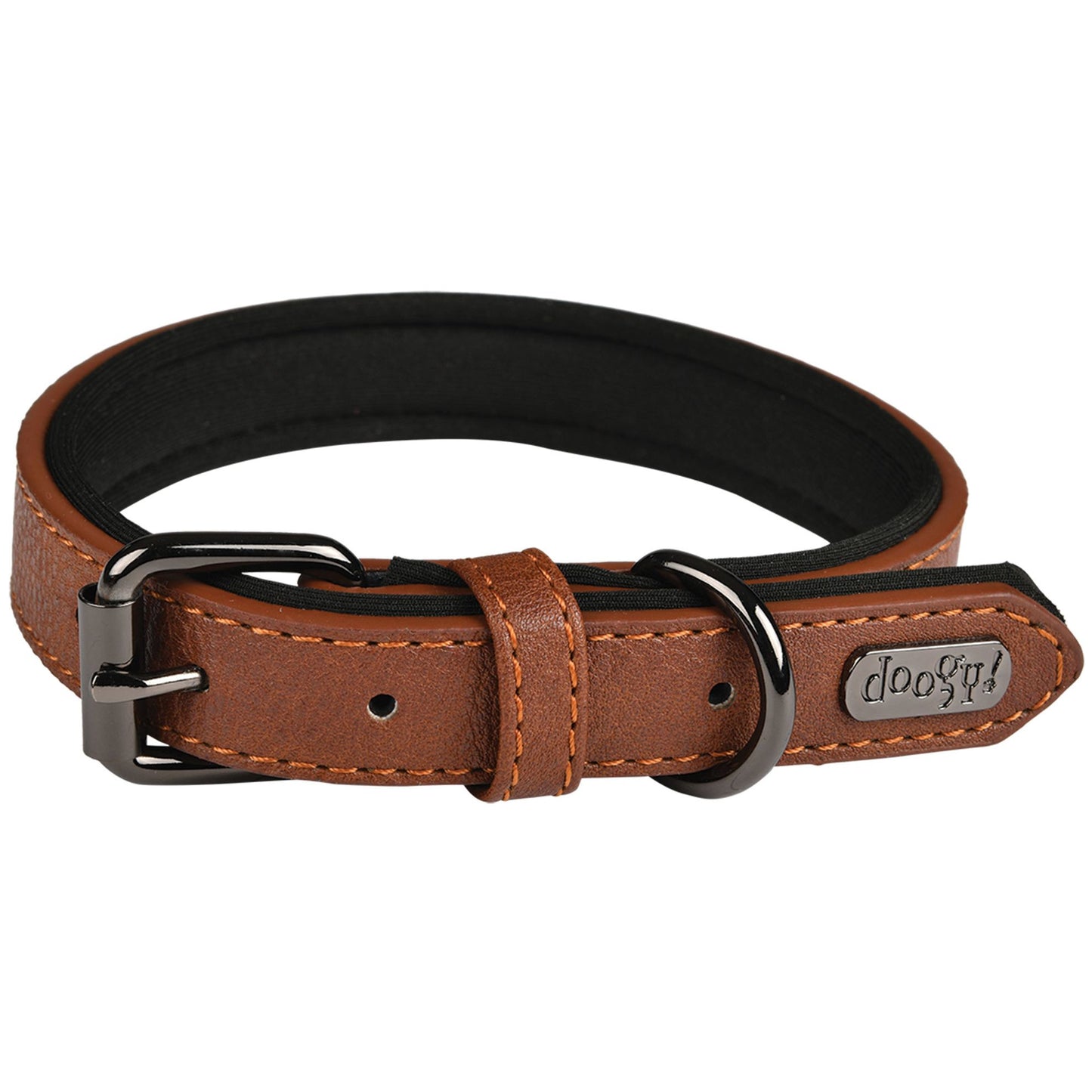 Collier Marron Simili Cuir Doogy Glam