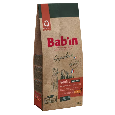 Croquette Bab'in Adulte Médium Sans Céréales - Poulet
