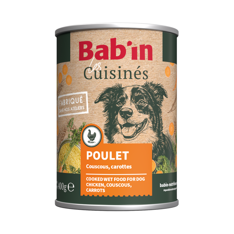 Cuisinés Bab'in Poulet pour chiens