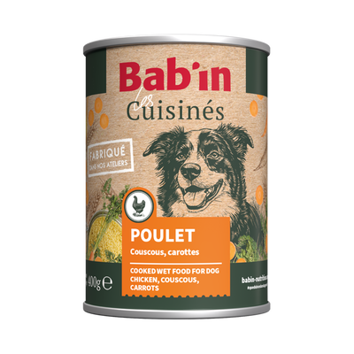 Cuisinés Bab'in Poulet pour chiens