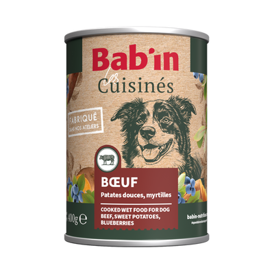 Cuisinés Bab'in Bœuf pour chiens