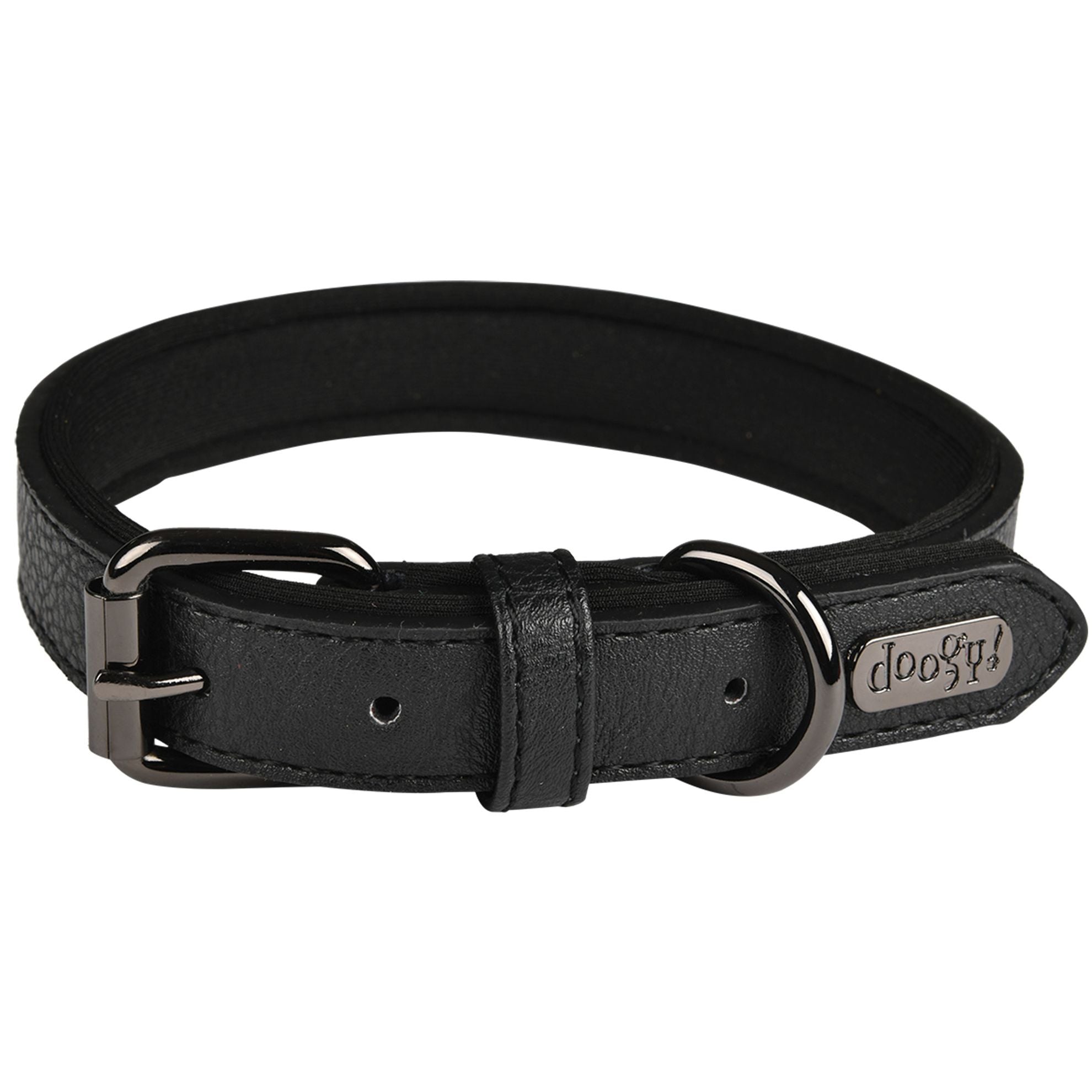 Collier Noir Simili Cuir Doogy Glam