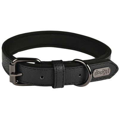 Collier Noir Simili Cuir Doogy Glam