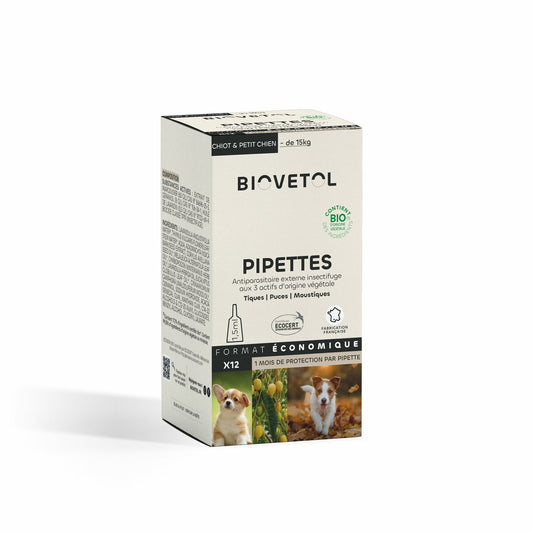 Lot de 12 pipettes insectifuges BIOVETOL